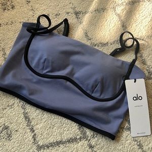 Alo Yoga Airbrush Streamlined Blue Bra Tank - M